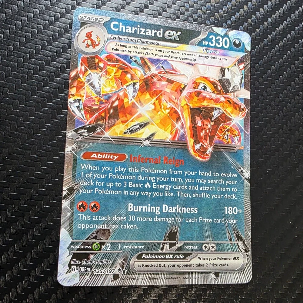 Charizard ex 125/197 Obsidian Flames Tera Type Double Rare Holo NM Pokemon Card